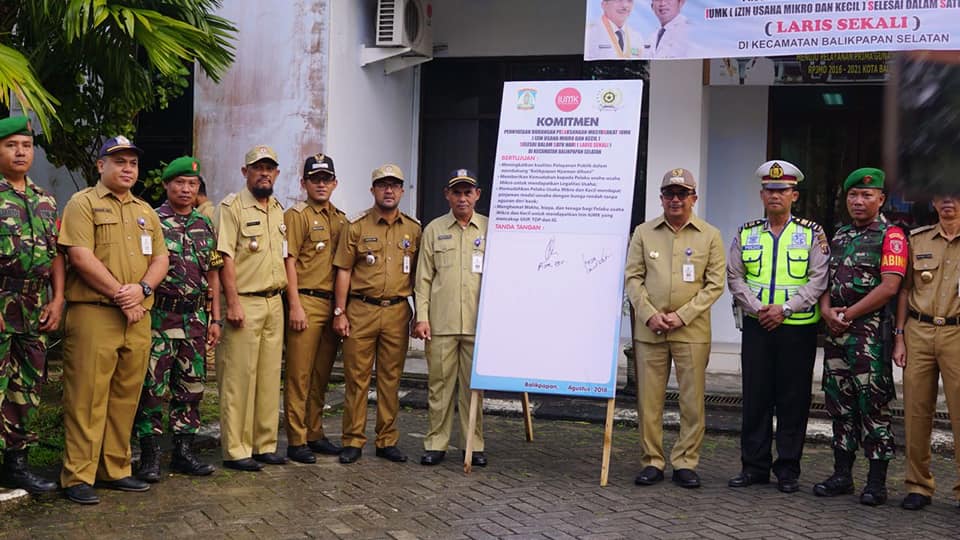 Launching Program Percepatan Layanan ijin IUMK LARIS SEKALI di Kecamatan Balikpapan Selatan oleh Bapak Walikota