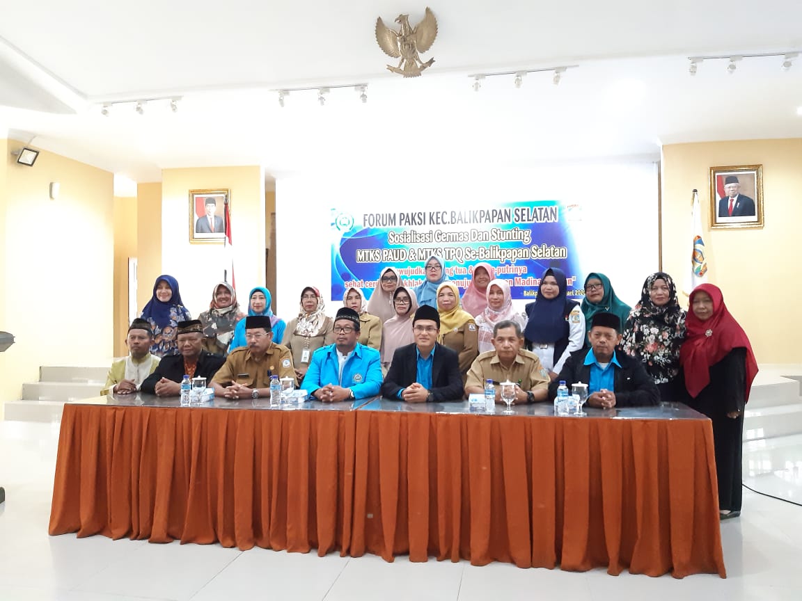 SOSIALISASI GERMAS DAN STUNTING MTKS PAUD DAN MTKS TPQ SE KECAMATAN BALIKPAPAN SELATAN 