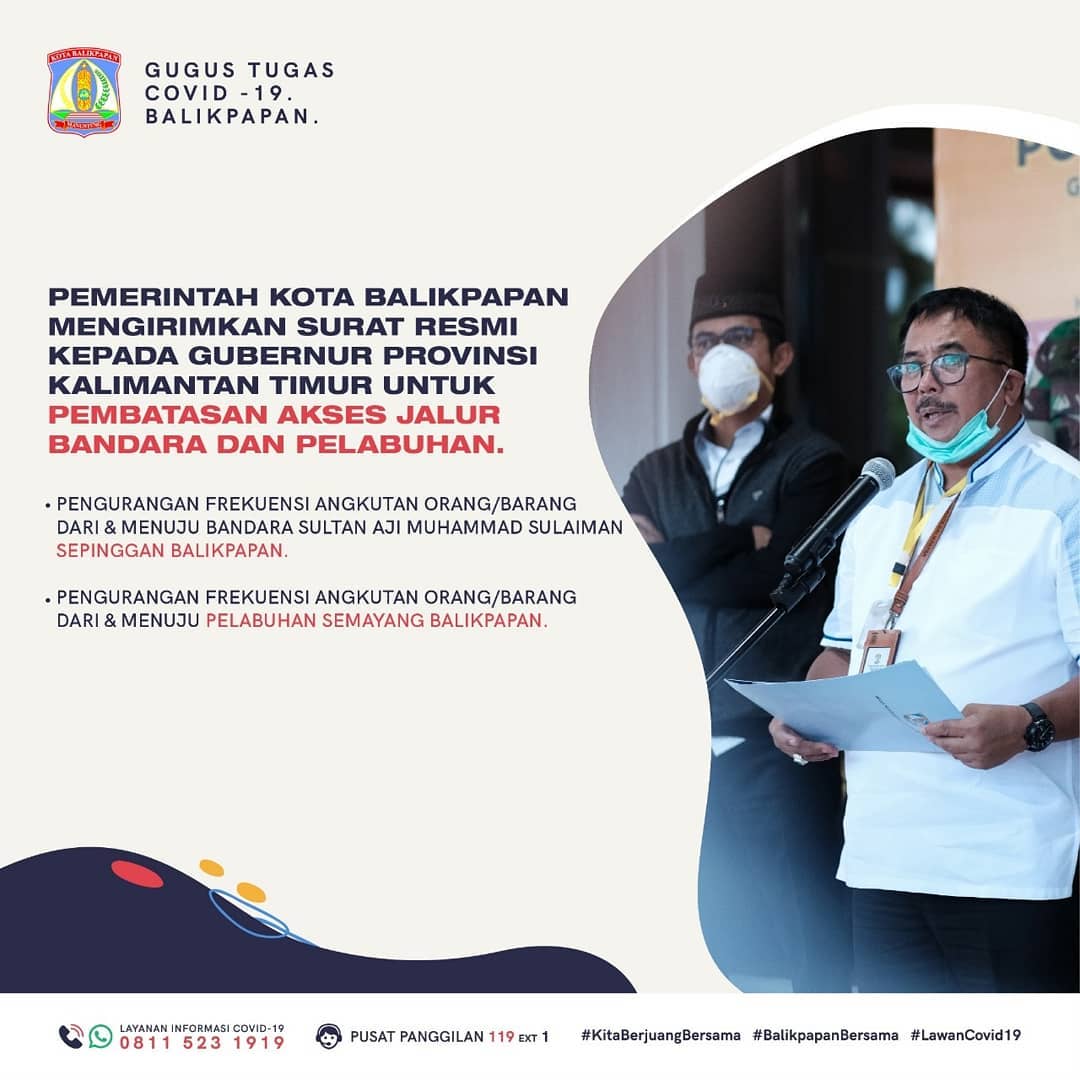 Pemerintah Kota Balikpapan mengajukan permohonan pembatasan penerbangan dari dan menuju Balikpapan 