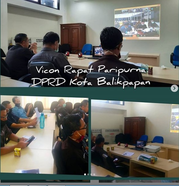 Video Conference Rapat Paripurna DPRD Kota Balikpapan