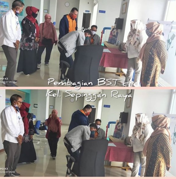 Pembagian Bantuan Sosial di Kelurahan Sepinggan Raya