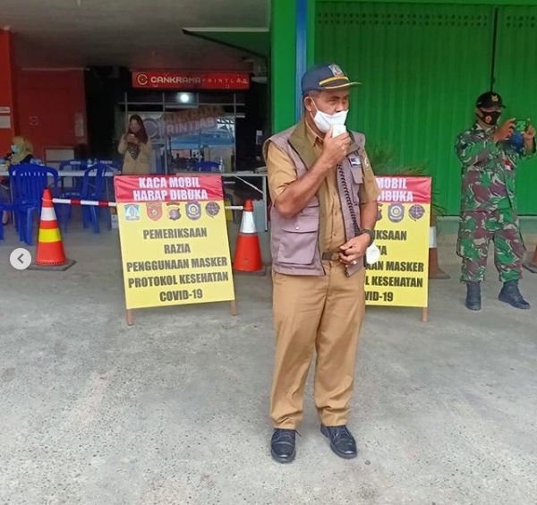 Pelaksanaan razia masker tanggal 20 Oktober 2020