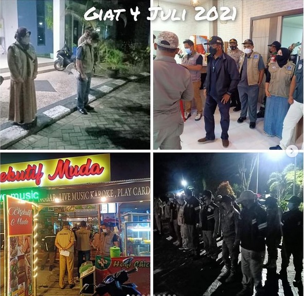 Giat Penerapan dan Penegakan Hukum Prokes Covid 19 di Wilayah Kecamatan Balikpapan Selatan 