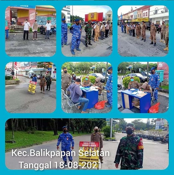 Giat PPKM Mikro Level 4 Kecamatan Balikpapan Selatan