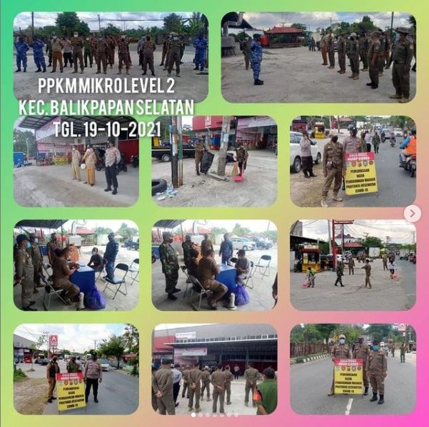 Giat PPKM Mikro Level 2 Kecamatan Balikpapan Selatan