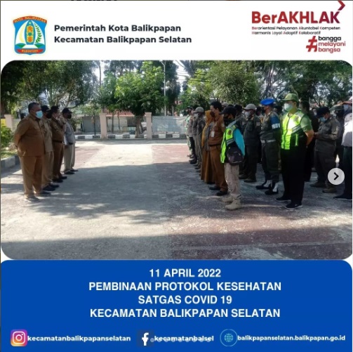 Giat PPKM Mikro Level 3 Kecamatan Balikpapan Selatan