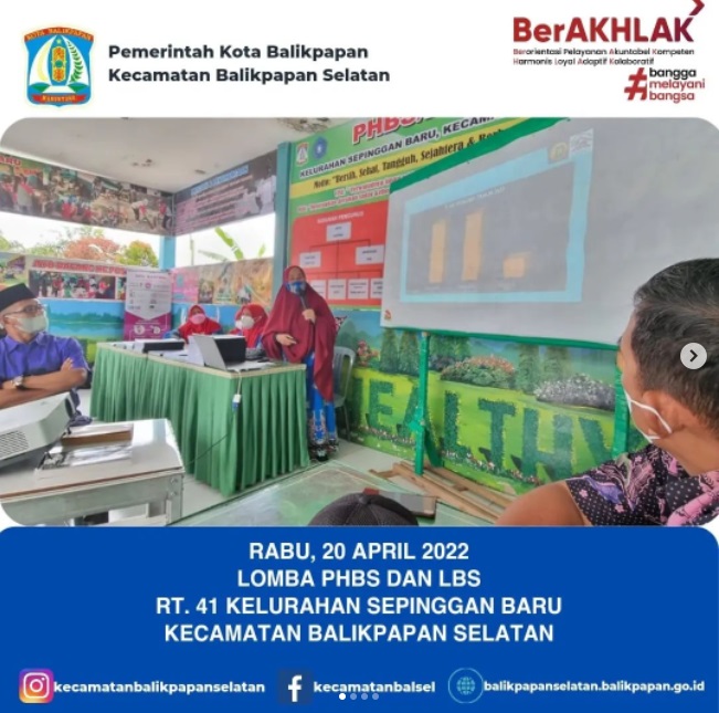 LOMBA PHBS DAN LBS RT 41 KELURAHAN SEPINGGAN BARU KECAMATAN BALIKPAPAN SELATAN