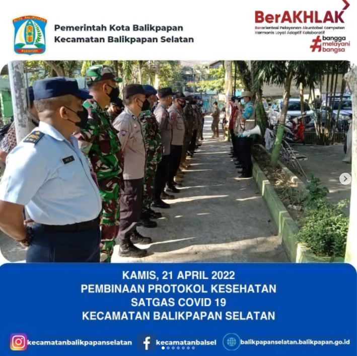 Giat PPKM Mikro Level 1 Kecamatan Balikpapan Selatan