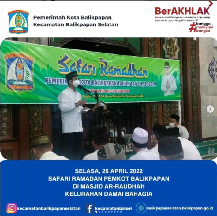 Giat Camat dan Lurah se-Kecamatan Balikpapan Selatan pada Safari Ramadan Pemerintah Kota Balikpapan