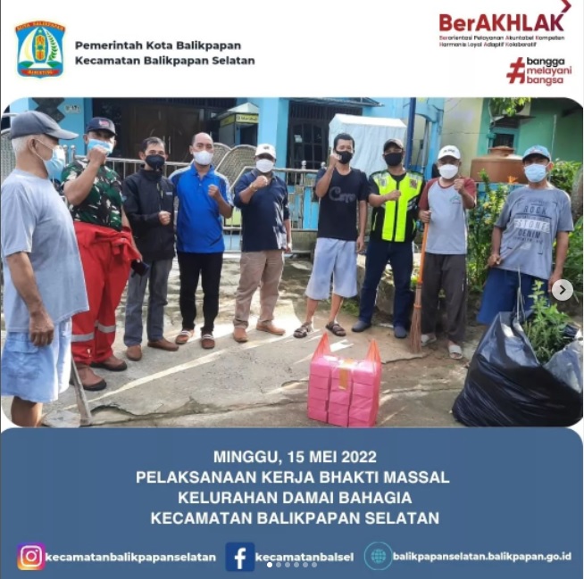 KERJA BHAKTI MASSAL KELURAHAN DAMAI BAHAGIA