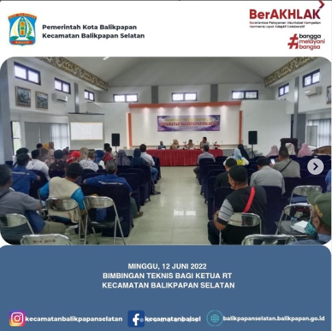 BIMBINGAN TEKNIS KETUA RT KECAMATAN BALIKPAPAN SELATAN