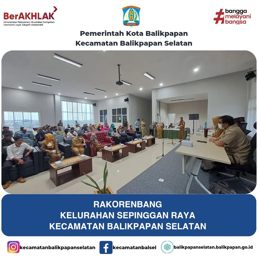 Rapat Koordinasi Perencanaan Pembangunan (Rakorenbang) Kelurahan Sepinggan Raya