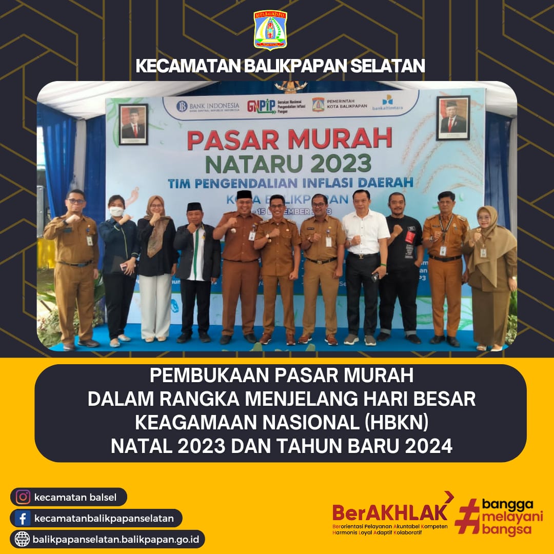 PASAR MURAH HARI BESAR KEAGAMAAN NASIONAL KOTA BALIKPAPAN